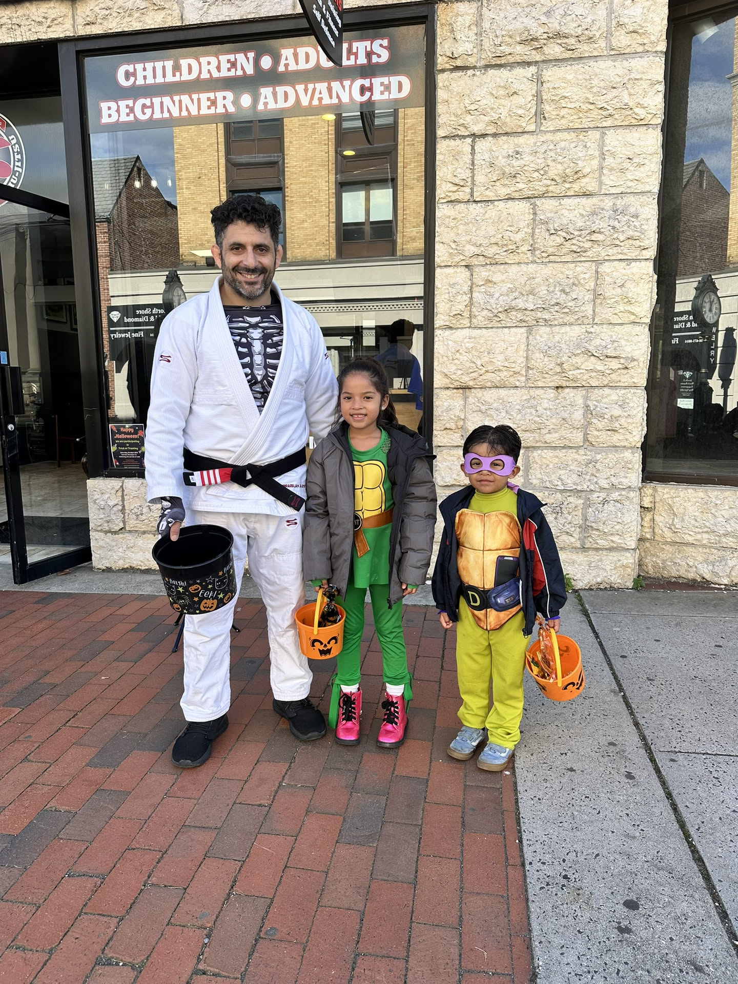 Halloween outside the academy on Glen Street
