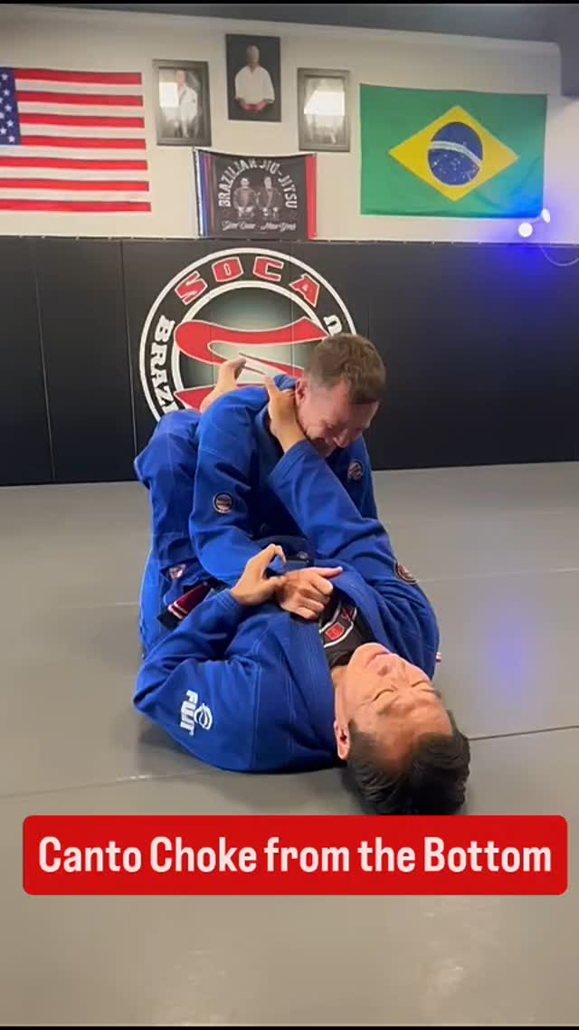 Canto choke setup from closed guard — technique breakdown