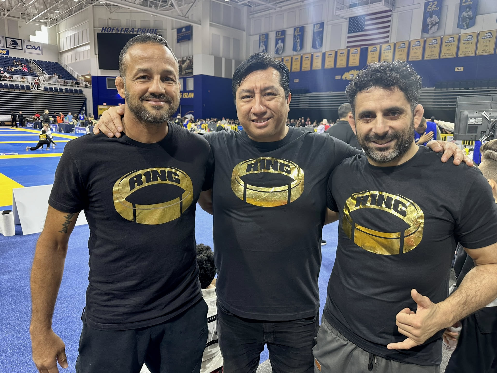 Professor Cristian Buitron — With the coaching crew on comp day