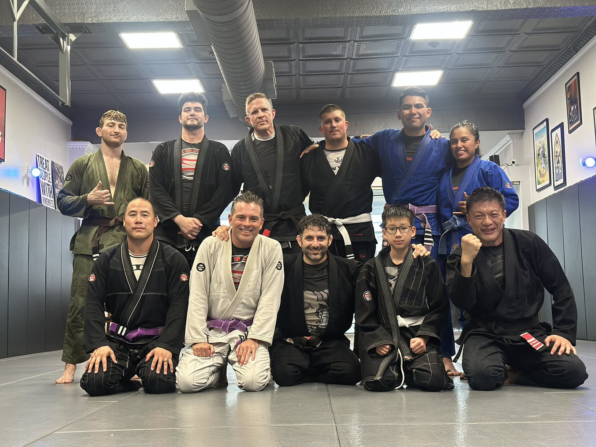 Professor Ron Abbate — The team on the mat