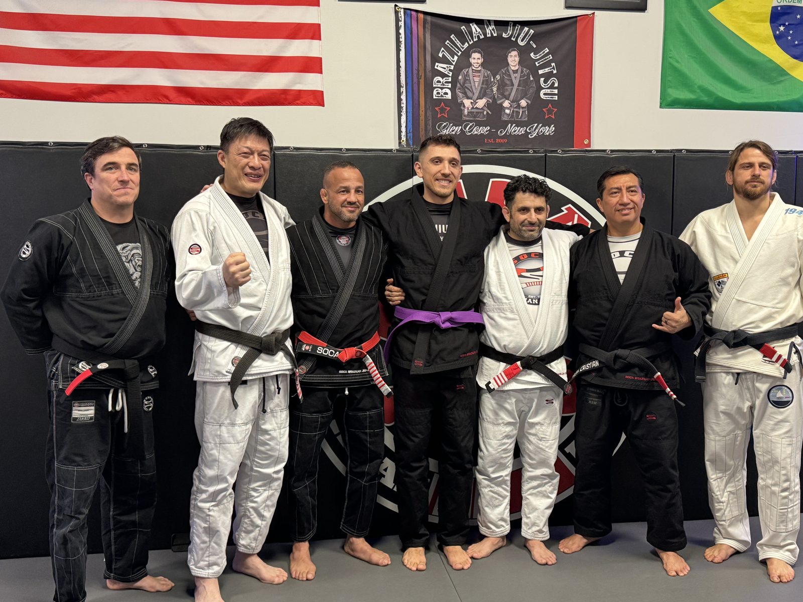 Black belt lineup on promotion day